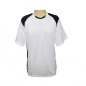 Kit com 16 Camisas Esportivas TRB Branco/Preto - Branco/Preto