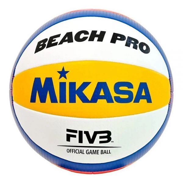 Bola Oficial Vôlei de Praia Mikasa BV550 Padrão FIVB - Branco/Azul