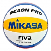 Bola Oficial Vôlei de Praia Mikasa BV550 Padrão FIVB - Branco/Azul