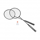 Kit Badminton Com 2 Raquetes, 1 Peteca1 Bolsa de Armazenamento - Starflex - Preto