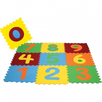 Tapete Infantil EVA 8mm Kit Com 10 unidades 28x28 Numérico