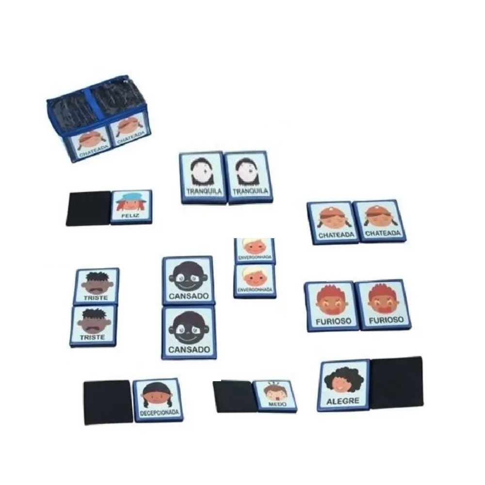 Jogo da Memória Emoções - LDM - Azul