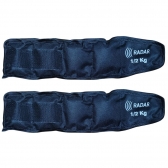 Par de Tornozeleira Caneleira Profissional Reforçada de 500 Gramas - Preto