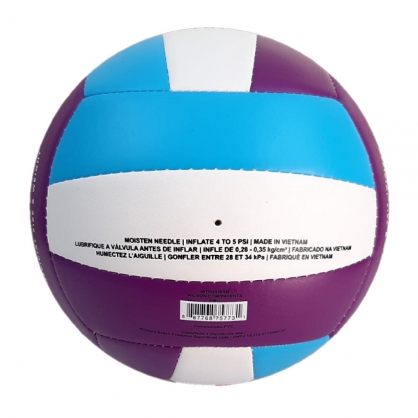 Bola de Vôlei Wilson Match Point Azul Branco e Roxo - Azul/Roxo