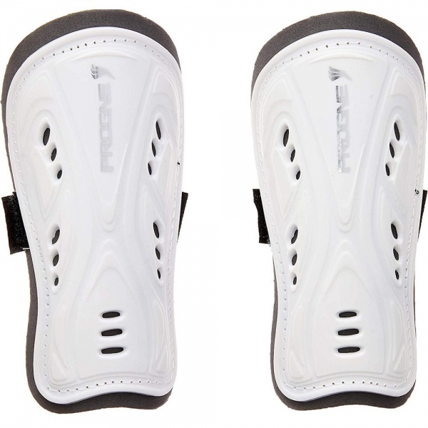 Caneleira Infantil Fraldinha Branca para Futsal, Society e Campo - Progne - Branco/preto