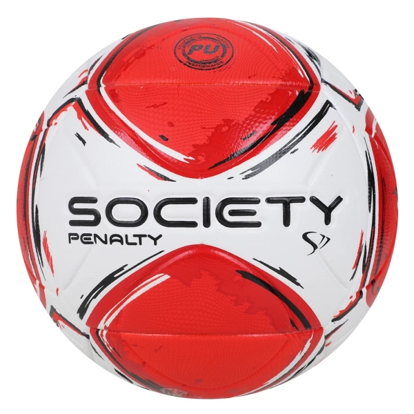 Bola Society Penalty S11 R2 XXIV Branco/Vermelho - Branco/Vermelho