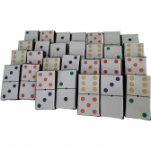 Dominó Gigante em Espuma Revestida - LDM Brinquedos - Branco/Preto