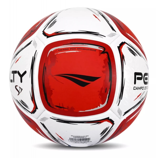 Bola Futebol De Campo Penalty S11 R1 XXIV Termotec Oficial - Branco/Vermelho