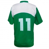 Kit 16+1 Camisa TRB Verde/Branco, Calção Branco e Goleiro - Verde/Branco