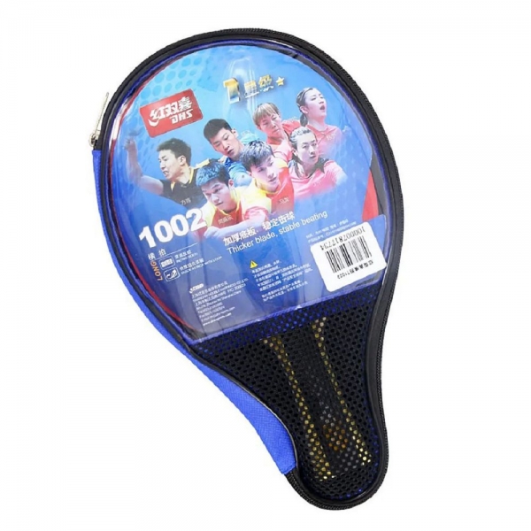 Raquete Tênis De Mesa Dhs 1002 Original + Case - Preto