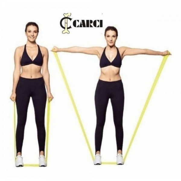 Faixa Elástica Carci Band Amarelo Resistência Extra Leve 1,5M - Exercícios E Fisioterapia de Reabilitação - Amarelo