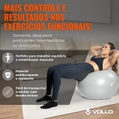 Bola Suíça para Pilates e Yoga Vollo Gym Ball 65cm VP1035 - Cinza