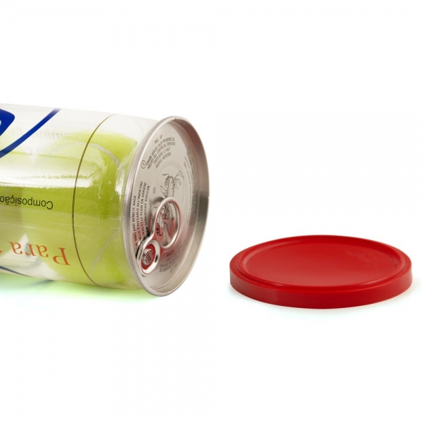 Bola de Tênis Spin Didática Tubo com 3 Unidades - Amarelo