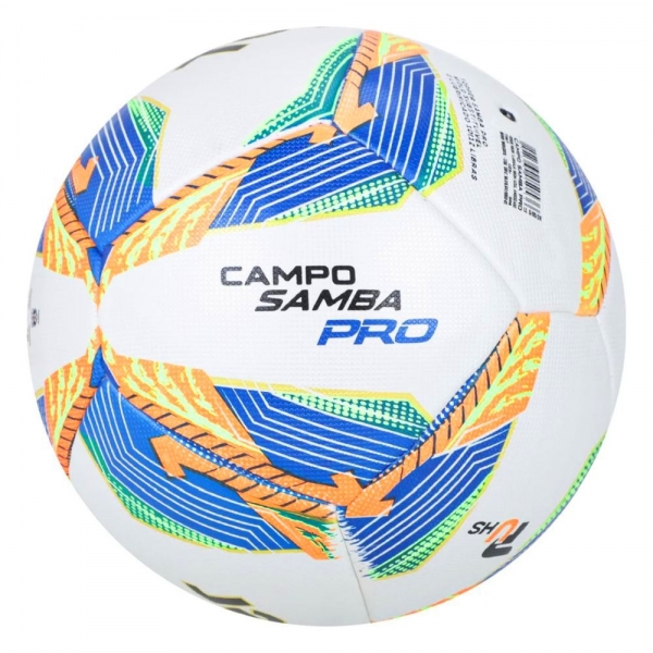 Bola Futebol de Campo Topper Samba Pro - Branco e Azul - Branco/Azul