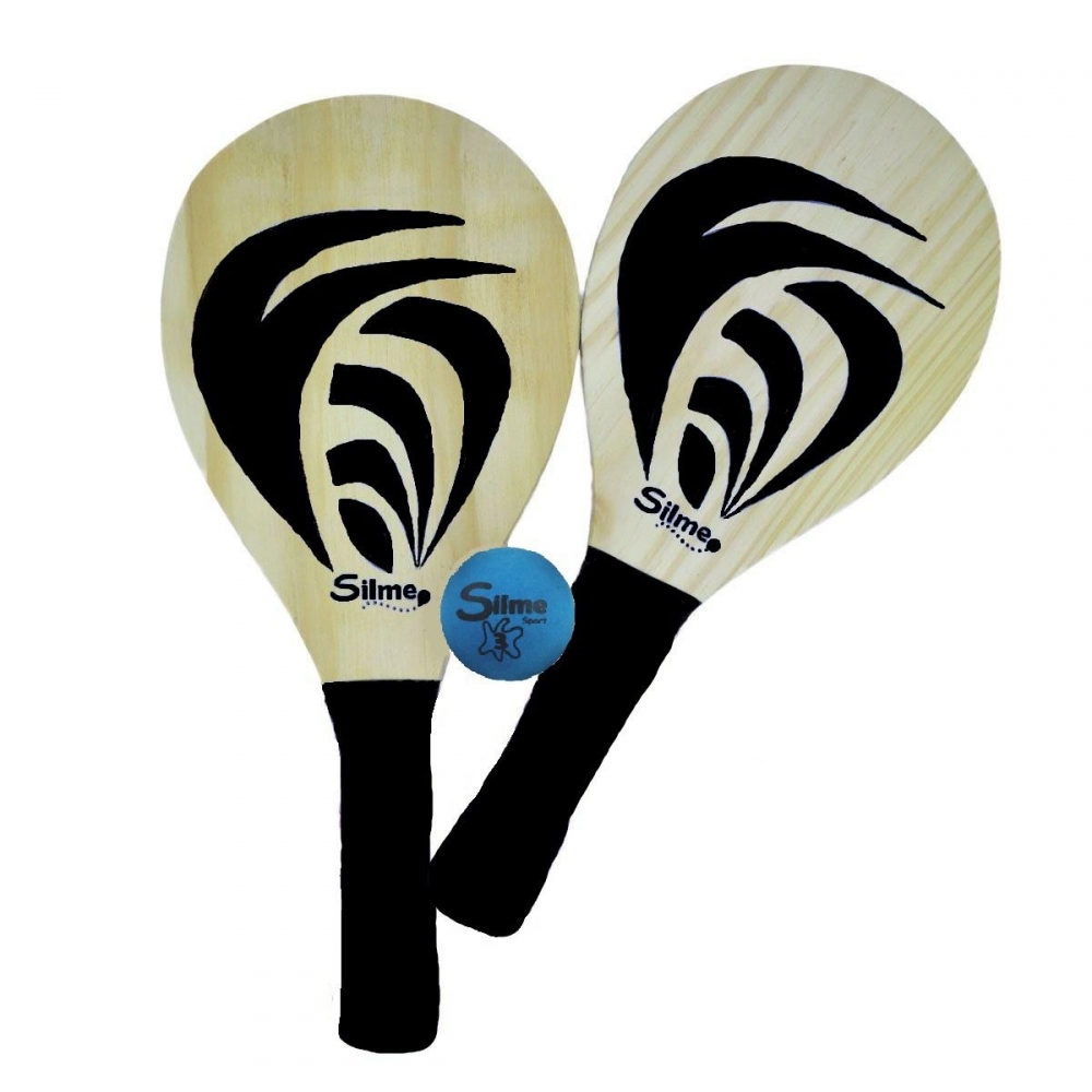 Kit Frescobol Silme - Branco/Preto