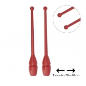 Par de Maça Ginástica Rítmica Oficial Adulto 45 cm - Vermelho