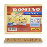 Dominó Adição Vermelha  Jott Play 28 Peças - Vermelho