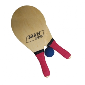 Kit de Frescobol Sakis Verniz com Bola