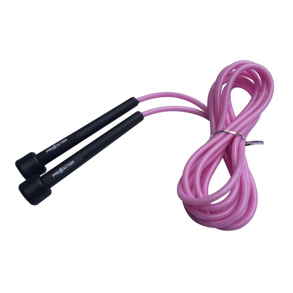 Corda de Pular Jump ProAction PVC - Rosa/Preto