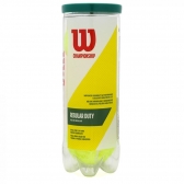 Tubo de Bola de Tênis com 3 unidades Wilson Championship Regular Duty Saibro - Amarelo/Branco