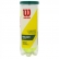 Tubo de Bola de Tênis com 3 unidades Wilson Championship Regular Duty Saibro - Amarelo/Branco