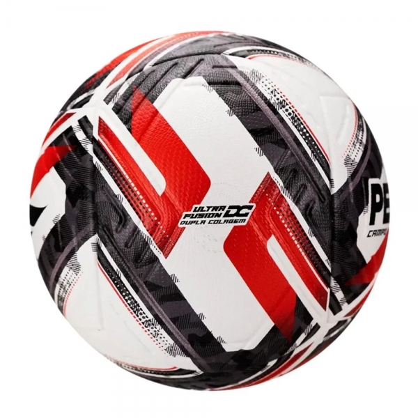 Bola Campo Juvenil Penalty Líder N4 XXVI - Preto/Vermelho