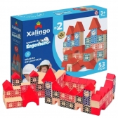 Brincando de Engenheiro N° 2 Xalingo - Blocos de Montar 53 peças - Vermelho
