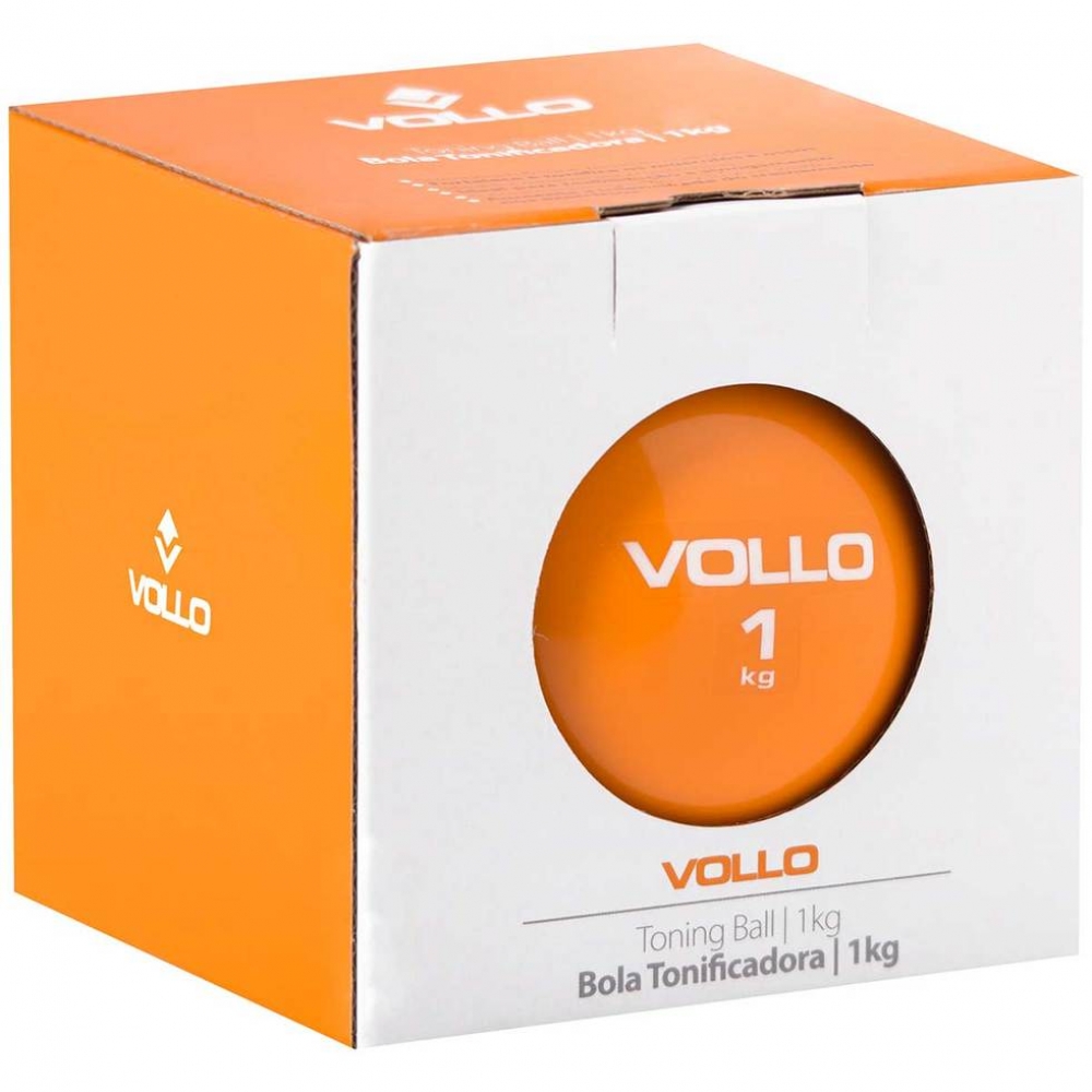 Bola de Ginástica Tonificadora Vollo 1Kg - Laranja