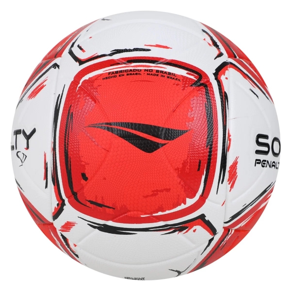 Bola Society Penalty S11 R2 XXIV Branco/Vermelho - Branco/Vermelho