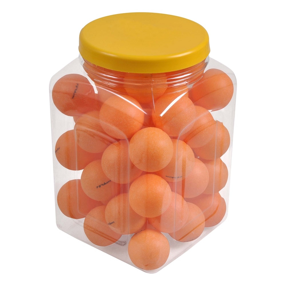 Bola de Tênis de Mesa Poker ABS 40MM Pote com 54 unidades - laranja/preto