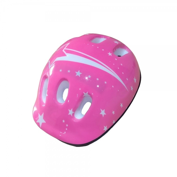 Capacete Infantil Star Com Led Bicicleta, Skate, Patins e Patinete - Rosa
