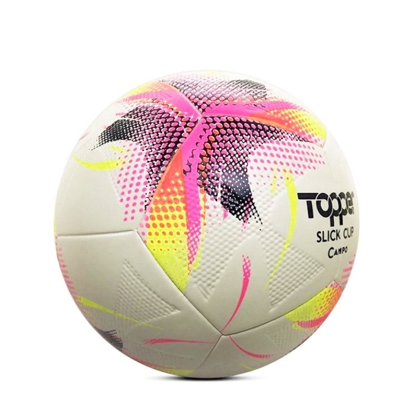 Bola de Futebol de Campo Topper Slick Cup - Branco/Amarelo