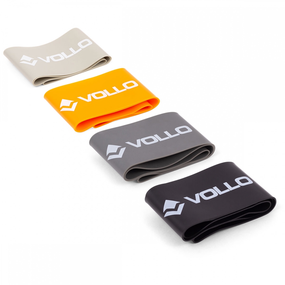 Conjunto de 4 Mini Faixas de Exercício de 5 cm Vollo - Laranja
