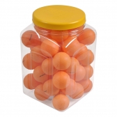 Bola de Tênis de Mesa Poker ABS 40MM Pote com 54 unidades - laranja/preto