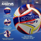 Bola Futsal Infantil Kagiva F7 Extreme PRO Oficial - Branco/Azul