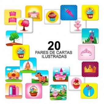 Jogo da Memória Princesa - Pais & Filhos