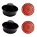 2 Rebatedores 2 Discos Para Mesa De Air Game Hockey - Preto