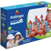 Brincando de Engenheiro 200 Peças - Xalingo - Vermelho