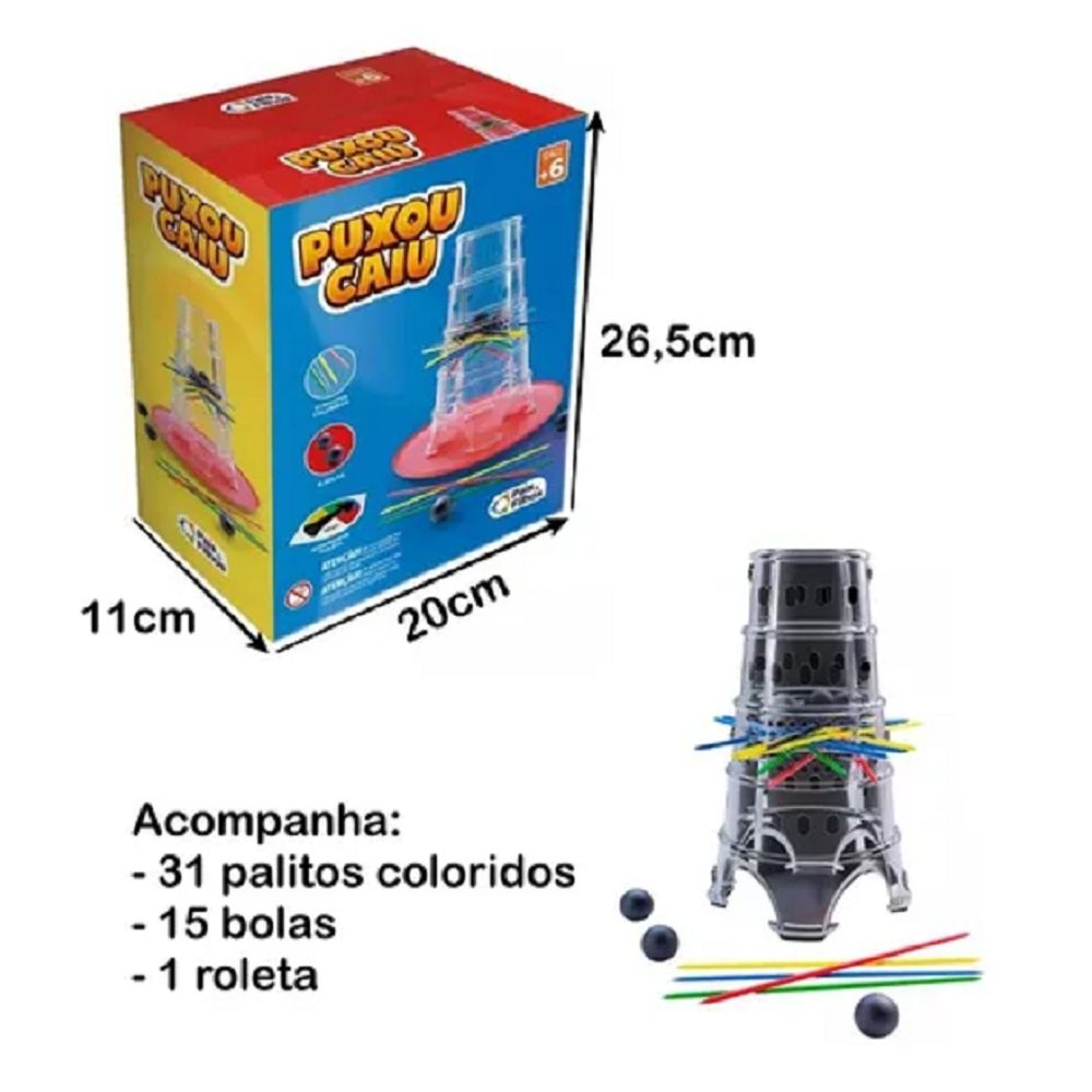 Jogo Puxou Caiu - Pais & Filhos - Vermelho