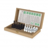 Jogo Xadrez Escolar Junges Tabuleiro Madeira - Verde/Branco