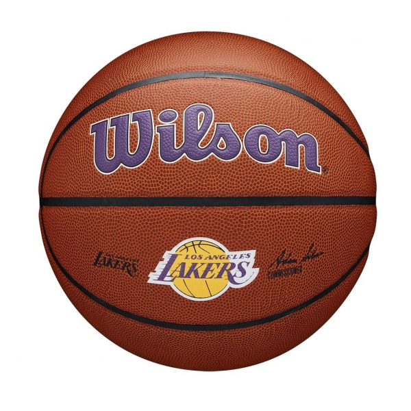 Bola de Basquete NBA Los Angeles Lakers Wilson Team #7 - Laranja+Roxo - Laranja
