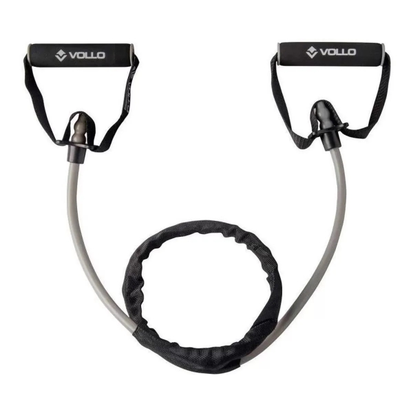 Extensor Elástico Vollo Com Pegador 1 Via Tensão Leve - Cinza Claro