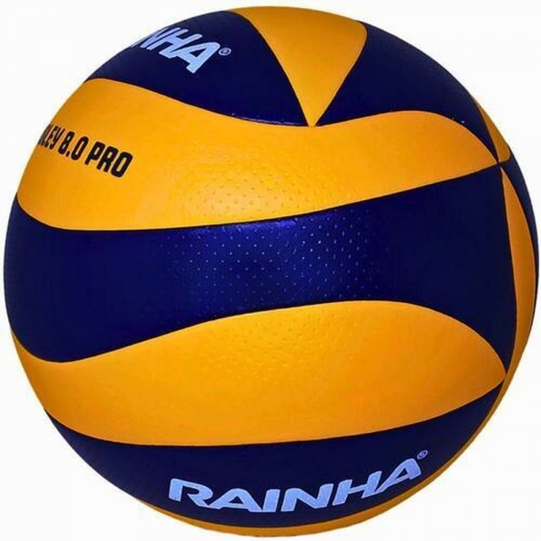 Bola Vôlei Rainha 8.0 Pro - Amarelo/Azul