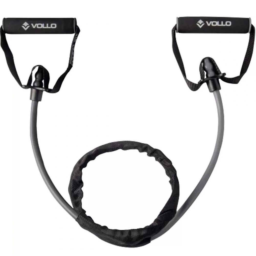 Extensor Elástico Vollo Com Pegador 1 Via Tensão Forte - Cinza Escuro