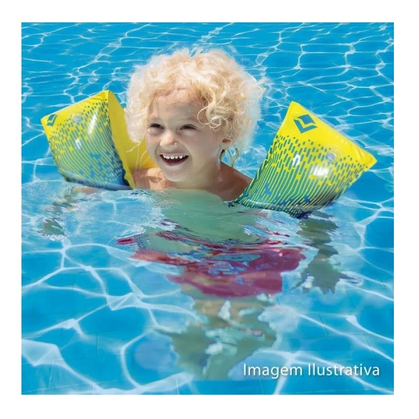 Boia de Braço Inflável Infantil Vollo - Amarelo/Azul