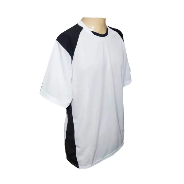 Kit com 16 Camisas TRB Branco/Preto e 16 Calções Pretos - Branco/Preto