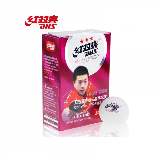 Bola para Tênis de Mesa Profissional (6 und) - DHS - Branco