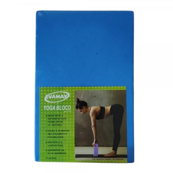 Bloco De Yoga e Pilates EvaMax Azul - Azul