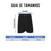 Kit com 10 Calções Esportivos na Cor Preto - Preto