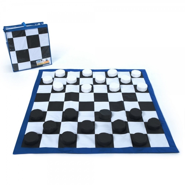 Jogo de Dama e Xadrez Gigante  Educativo, Lógico e Criativo - LDM Brinquedos - Branco/Preto